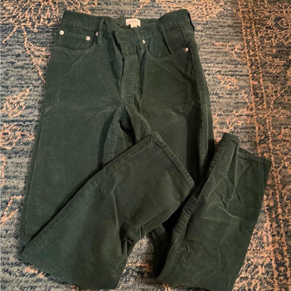 J Crew Green Corduroy Pants